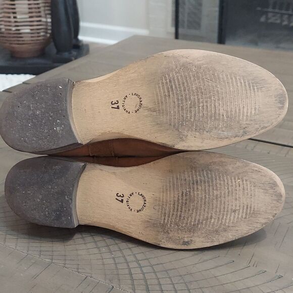 Sundance Catalog Caramel Slouchy Suede Pull-On Ankle Booties Sz 37 - Picture 6 of 10